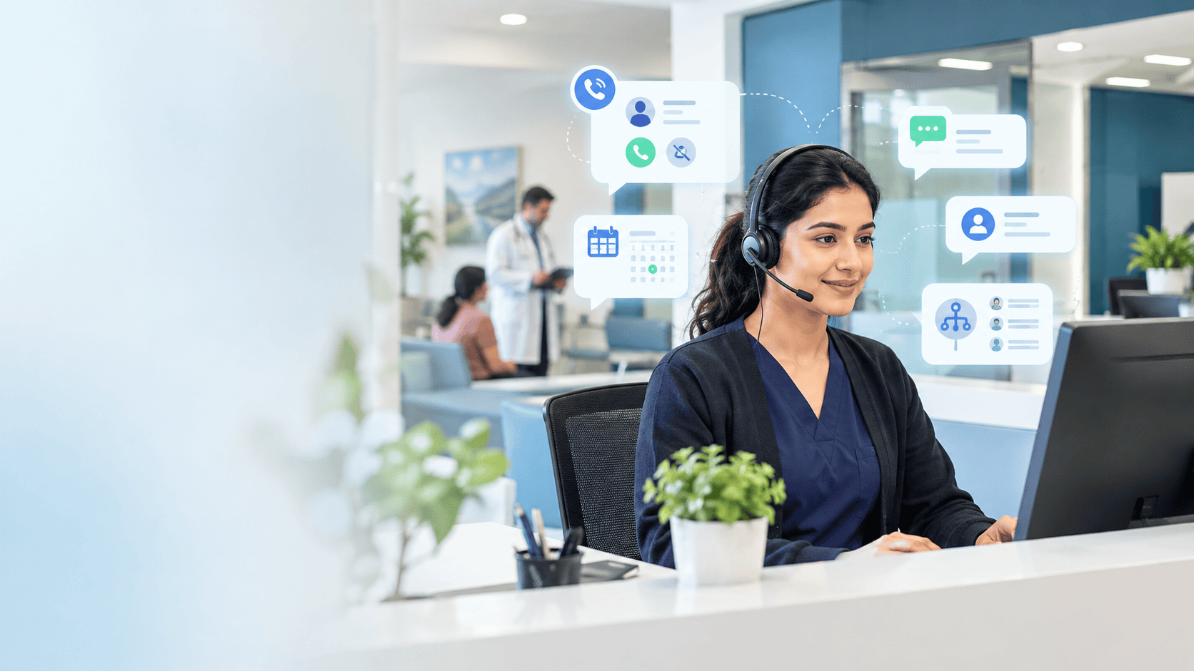 Ai generated virtual receptionist feature image